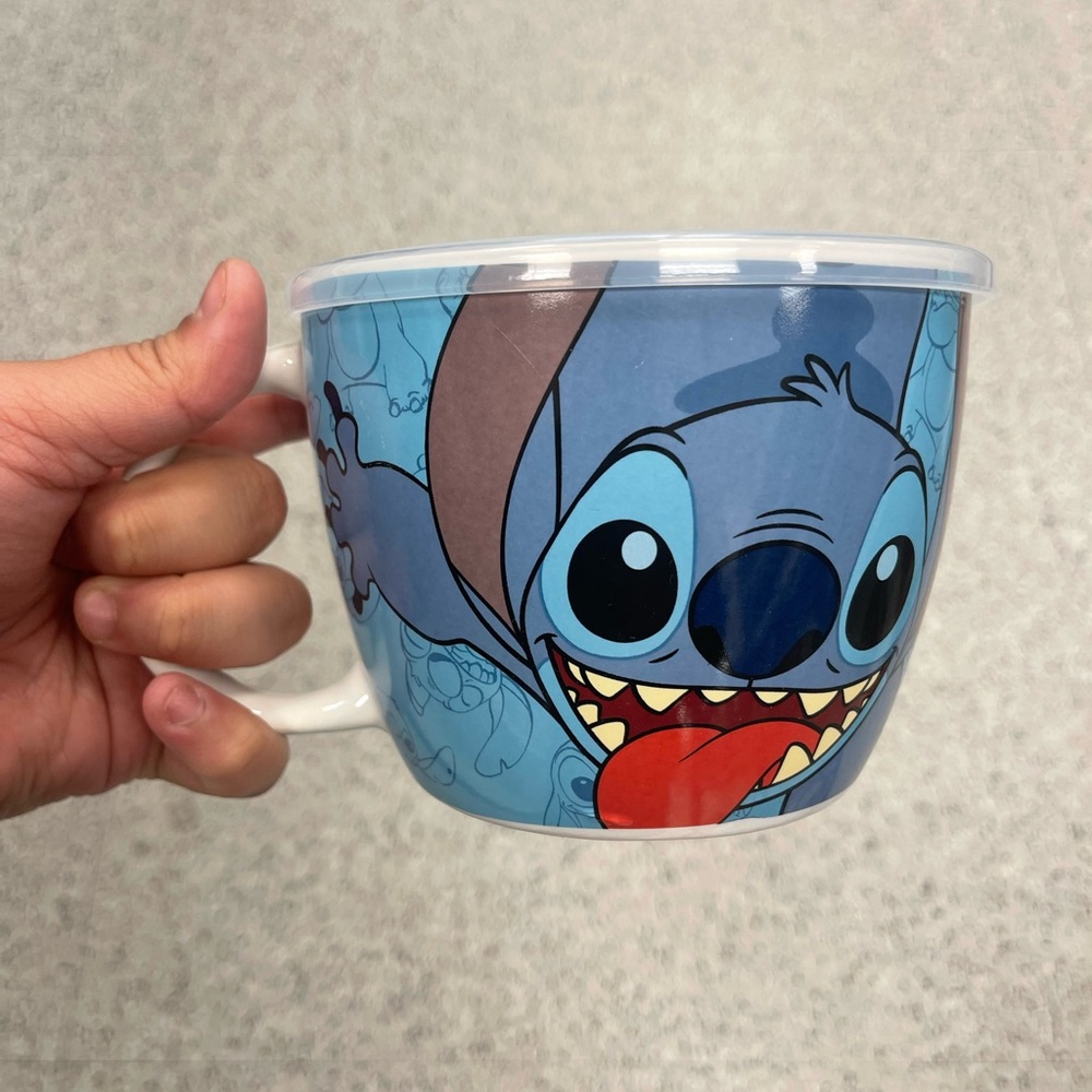 Stitch Mug Bowl with Vent Cover | Disney | Lilo and Stitch | Soup Mug